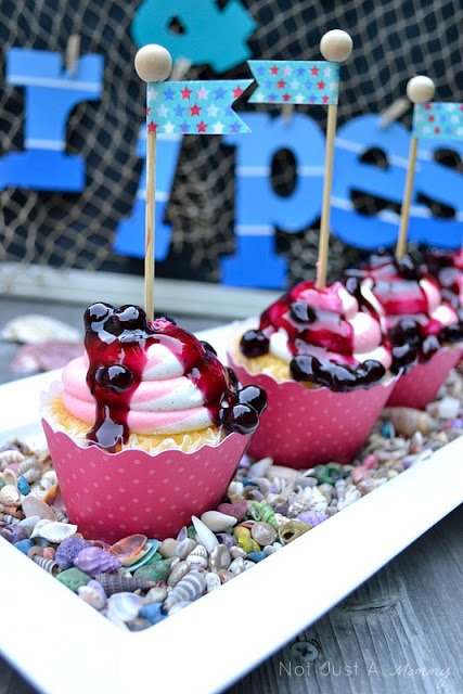 starfish and stripes 4th of july cupcakes shell filler