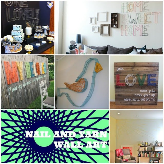 Nail And Yarn Wall Art