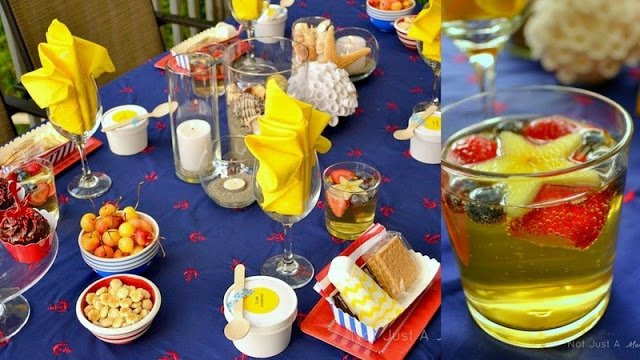 Labor Day party ideas nautical table
