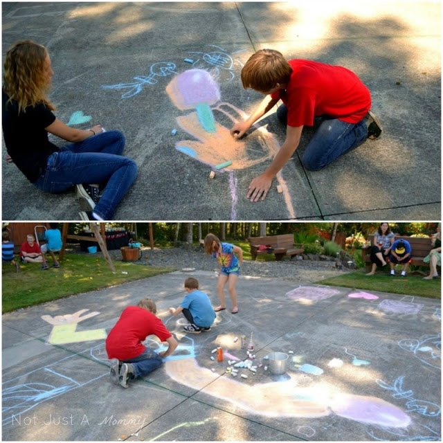 Pop Up Popsicle Party chalk art 2