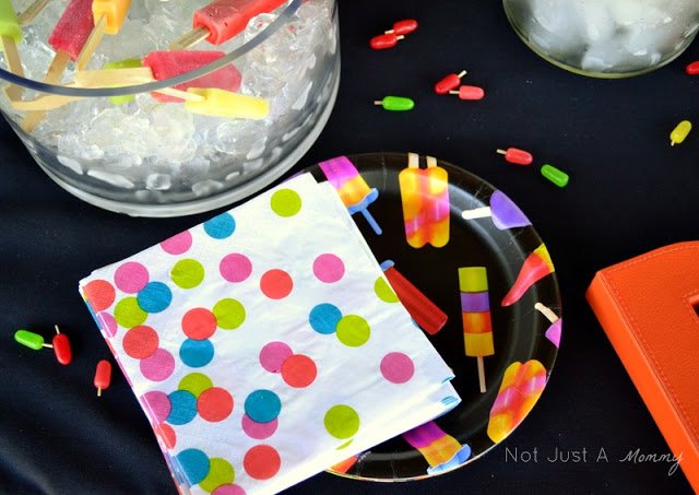 Pop Up Popsicle Party napkins & plates