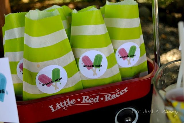 Pop Up Popsicle Party snack bags