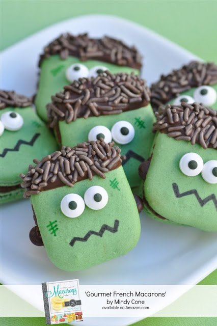 Creative Juice's Gourmet French Macarons book Frankenstein macarons