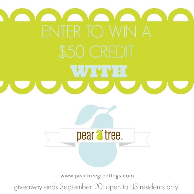 Enter to win a $50 @PearTreeGreet credit; ends 9/27
