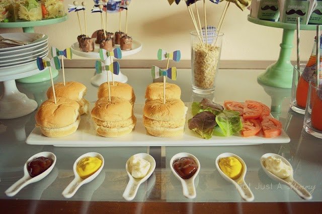 Little Man First Birthday Lunch a slider bar