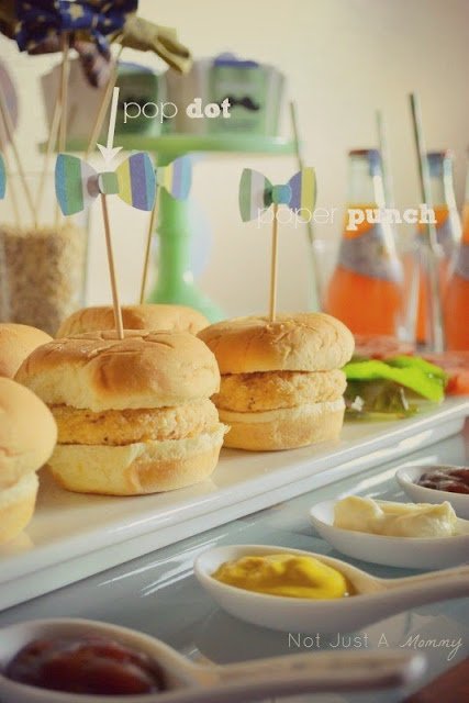 Little Man First Birthday Lunch slider bar