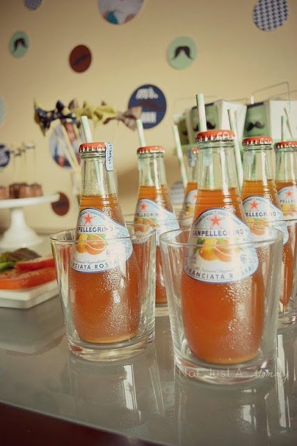 Little Man First Birthday Lunch beverages