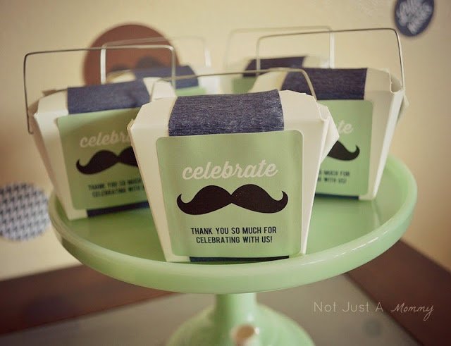 Little Man First Birthday Lunch favors