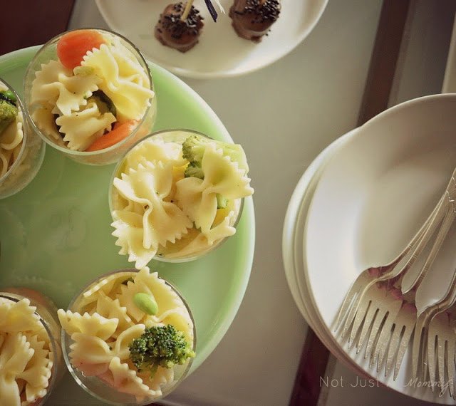 Little Man First Birthday Lunch bow tie salad