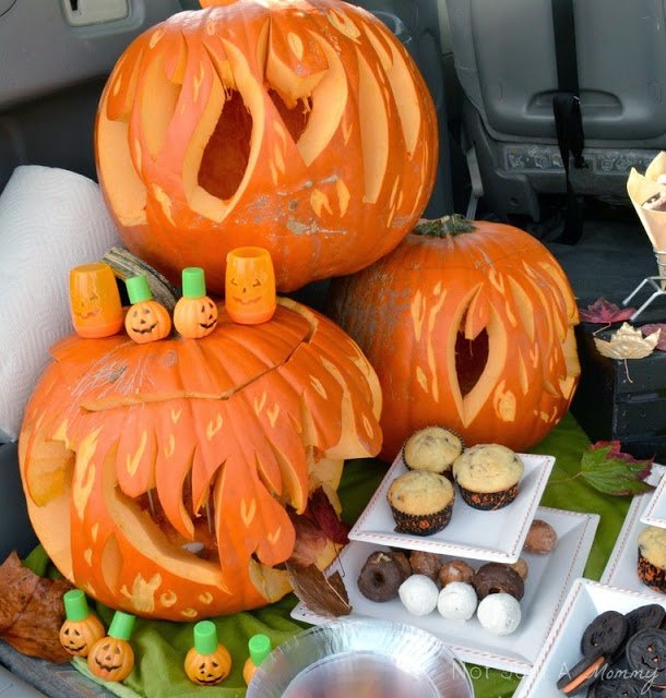 pumpkin patch tailgating party pumpkins