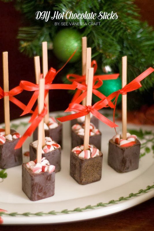 The Party Hop: Handmade Holiday DIY hot chocolate sticks