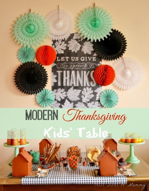 Modern Mod Thanksgiving Kids' Table