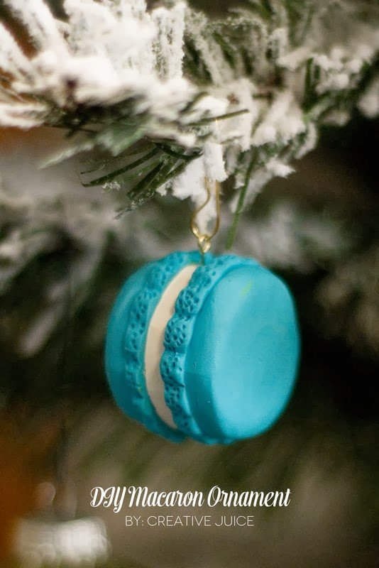 The Party Hop: Handmade Holiday DIY macaron ornament