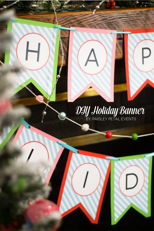 The Party Hop: Handmade Holiday DIY holiday banner