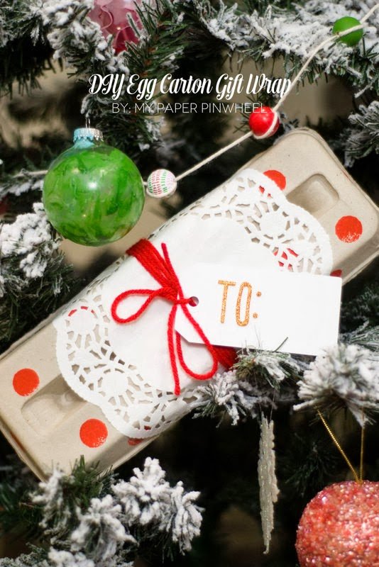 The Party Hop: Handmade Holiday DIY egg carton gift wrap