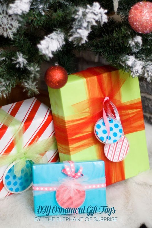 The Party Hop: Handmade Holiday DIY ornament gift tags