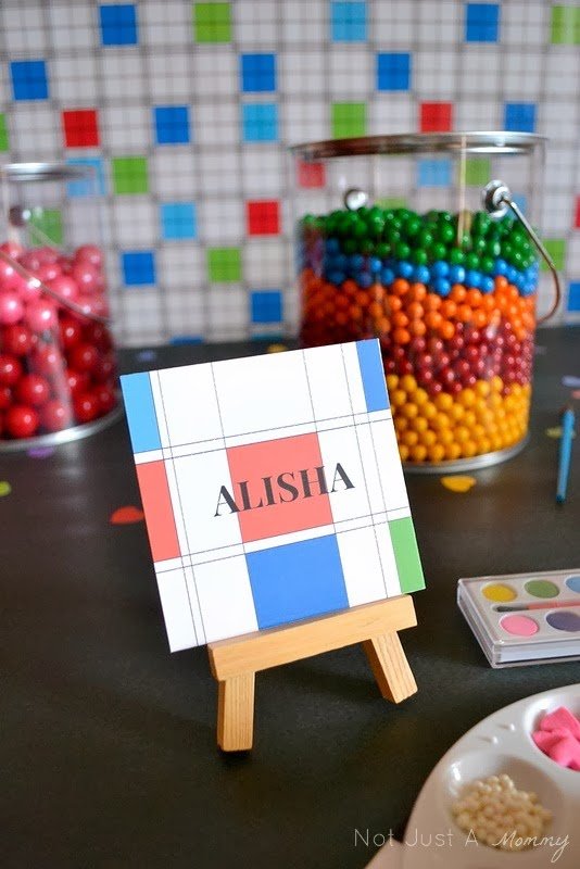 Color Of Love Valentine party table name cards