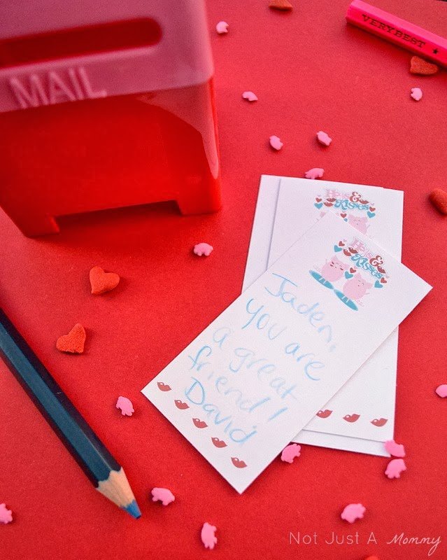 Hogs & Kisses Valentine Party notecards