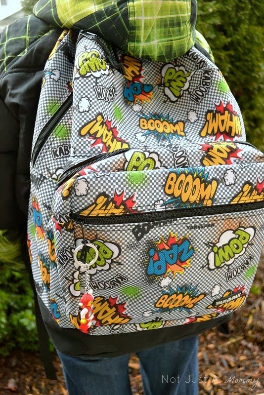 Yak Pak Retro Comics backpack closeup
