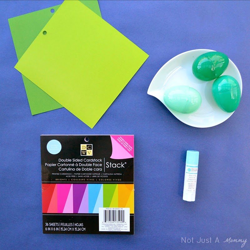 DIY colorful Easter paper baskets supplies