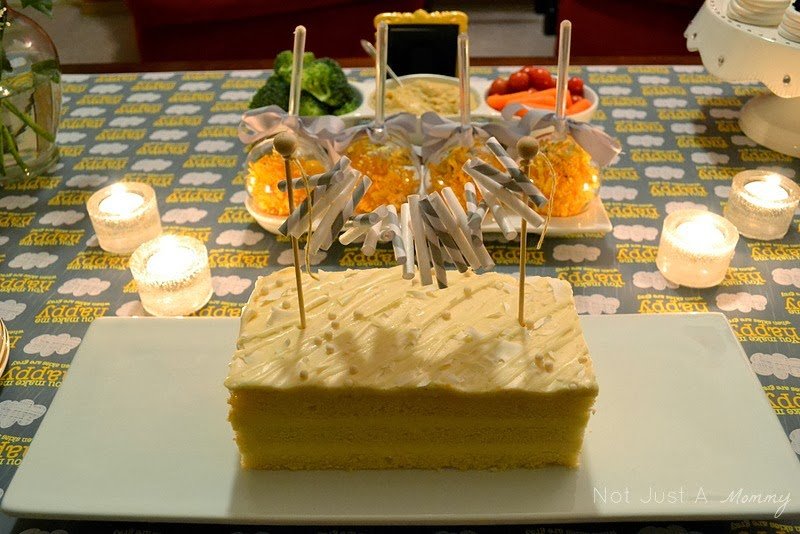 Sunshine and Grey Girl's Night Out table paper straw cake topper