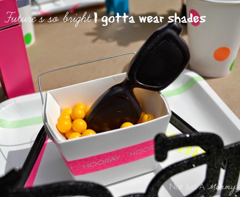 Headed For A Bright Future neon graduation party candy favor boxes