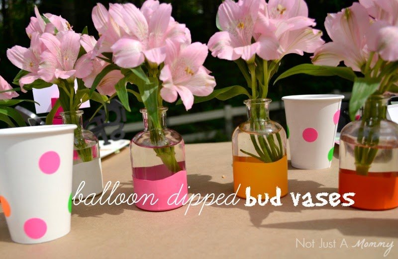 Headed For A Bright Future neon graduation party balloon dipped vases