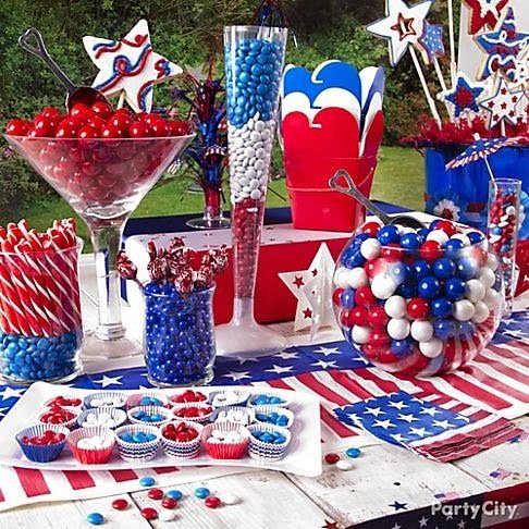 Memorial Day candy  buffet from Party City