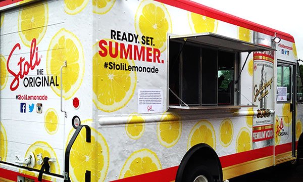 Stoli Vodka 100 Days To Squeeze #StoliLemonade trucks