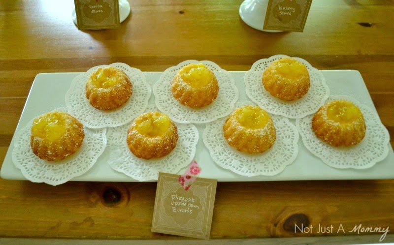 Mother's Day Tea Birthday Party Pineapple Upside Down Bundts