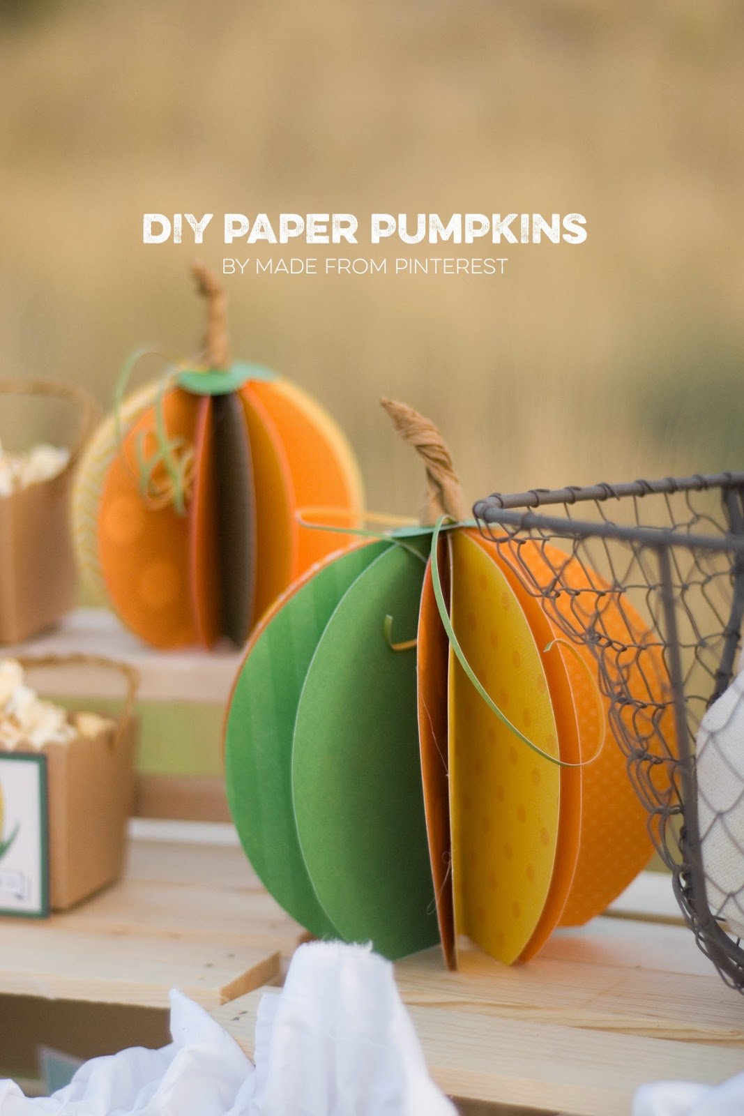 Autumn Market paper pumpkins