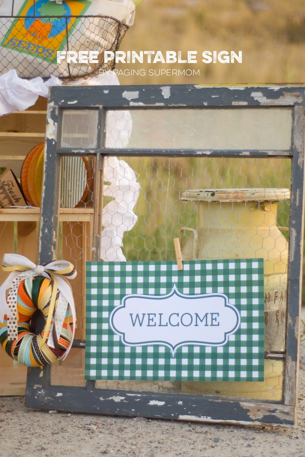 Autumn Market free printable sign