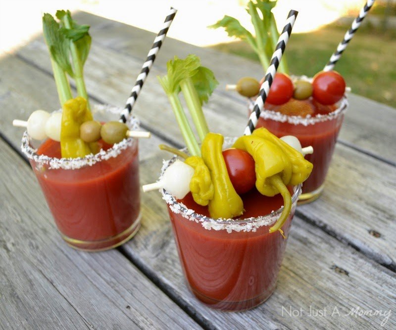 Bloody Mary drink glasses