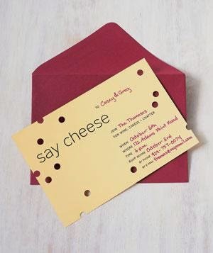 Wine and cheese party planning tips invite