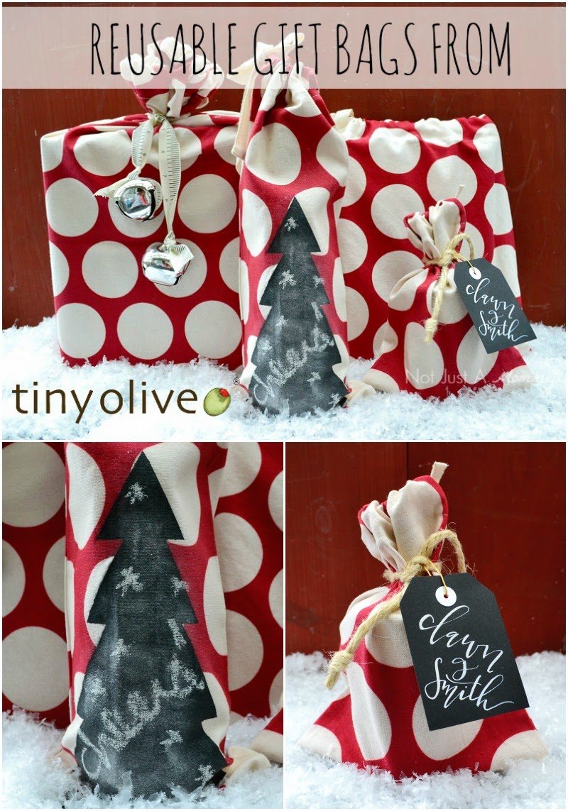 Tiny Olive reusable gift bag set