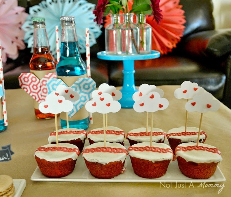 Love Is In The Air Valentine's Day red velvet Hostess cupcakes