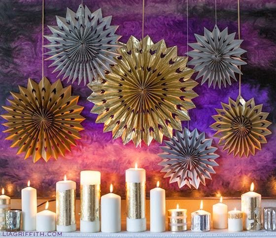 Quick And Stylish Oscars Viewing Party Decorating Ideas; paper medallions