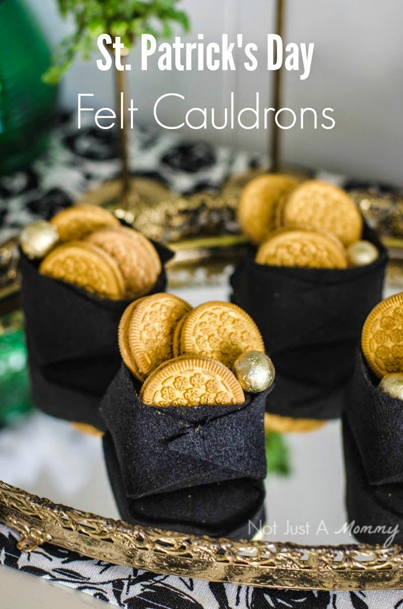 St. Patrick's Day Blogger Party - Felt Cauldrons
