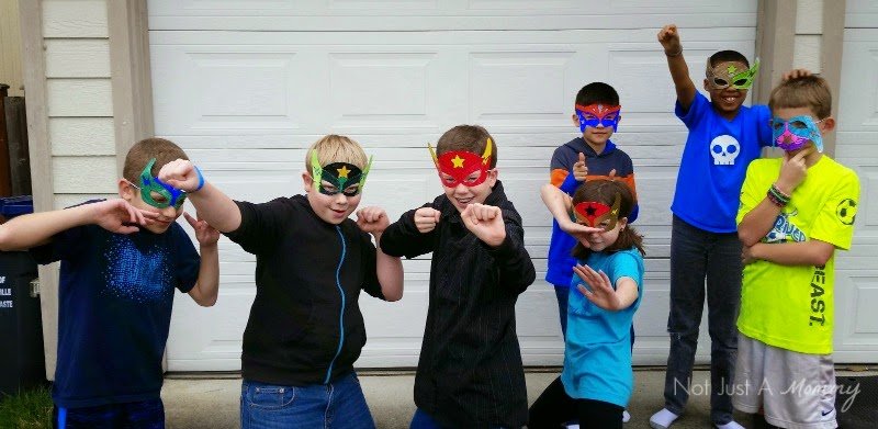 Big Hero 6 Movie Watching Party; group masks