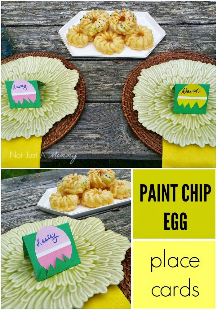 Paint Chip Easter Egg Place Cards