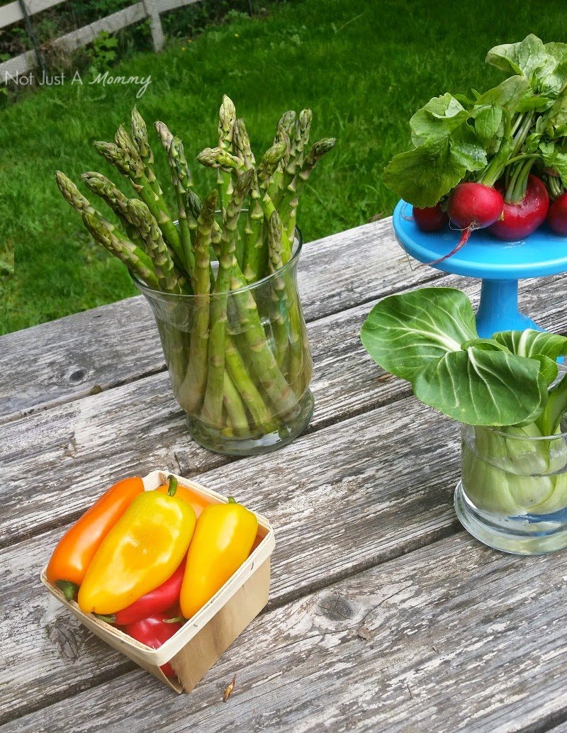 Farm To Table Inspired Tablescape asparagus