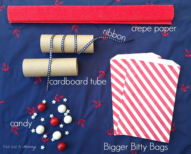 Patriotic Candy Poppers materials