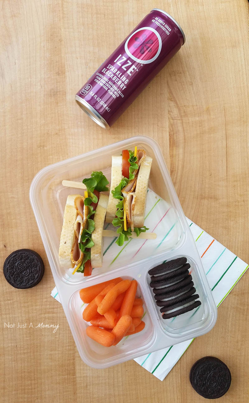 Make Lunch  Easy With Foster Farms; sandwich with an Izze