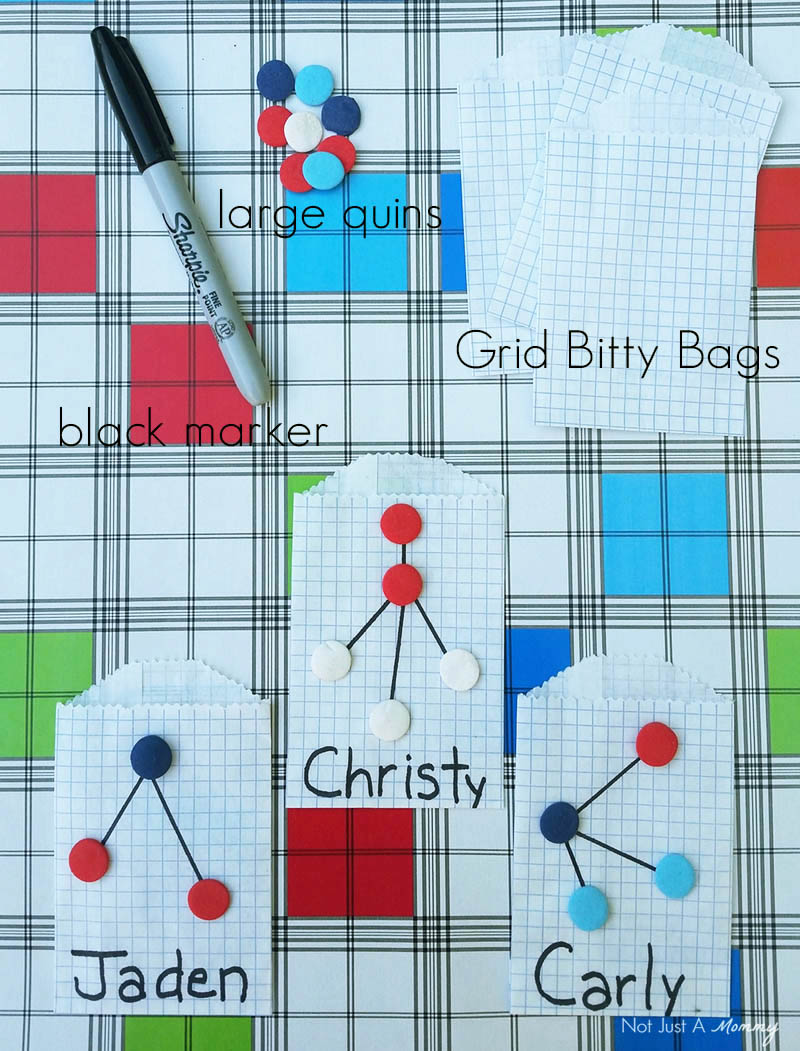 Science party treat bag supplies