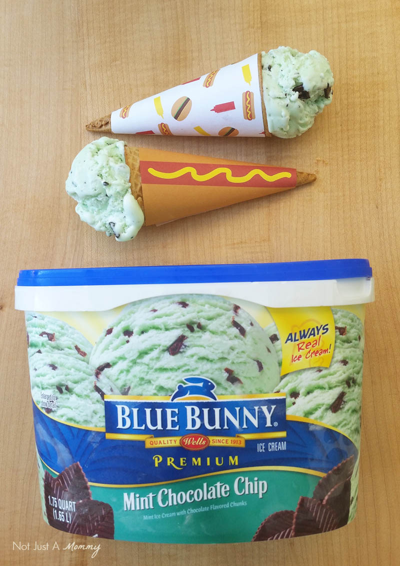 Make BBQ Ice Cream Treats With @BlueBunnyIC; mint chocolate chip ice cream 