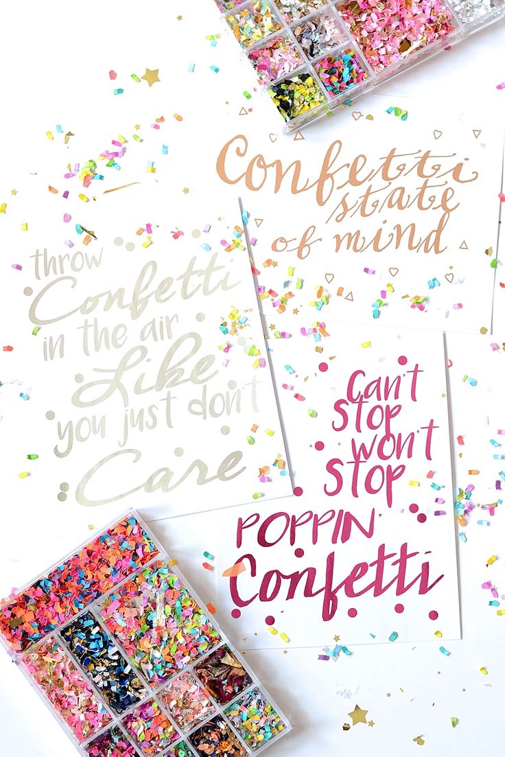 The Confetti Bar; confetti prints