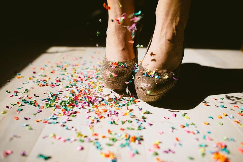 The Confetti Bar; confetti hi heels