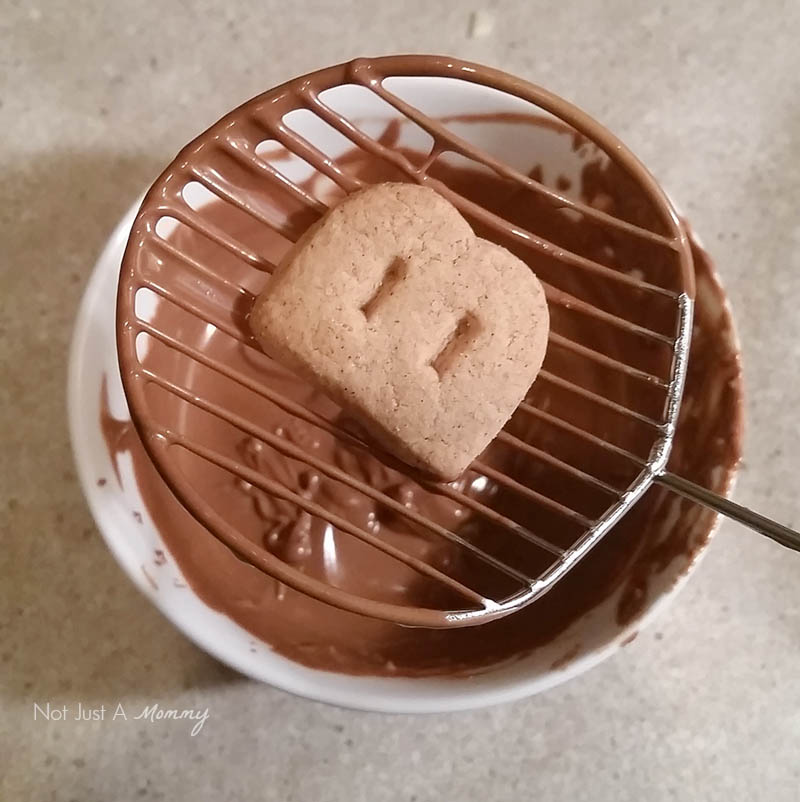 DIY Chocolate Alphabet Cookies; dipping cookies