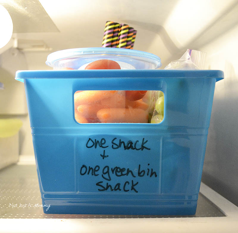 Grab And Go Snack Ideas With Dannon® Danimals® refrigerator bins