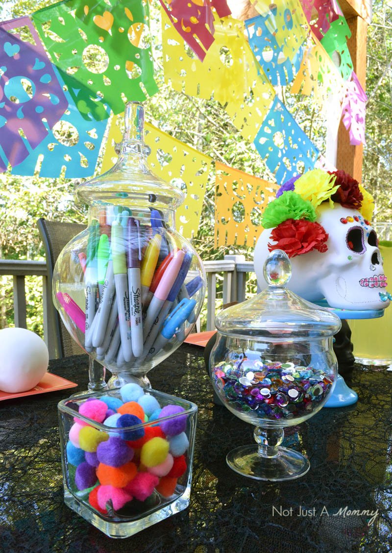Día De Los Muertos Crafternoon Party calavera decorating supplies